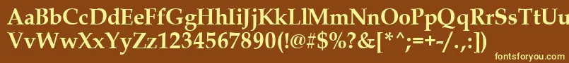 PalladiusBold Font – Yellow Fonts on Brown Background