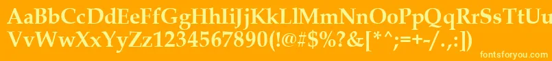 PalladiusBold Font – Yellow Fonts on Orange Background