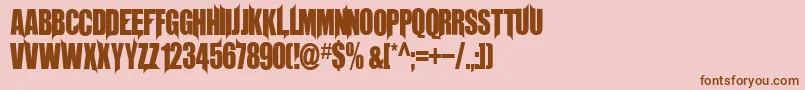 Unrealised Font – Brown Fonts on Pink Background