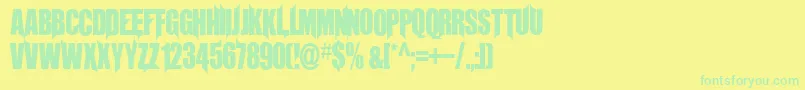 More about Unrealised Font Unrealised Font – Green Fonts on Yellow Background
