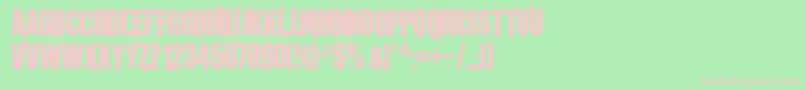 Unrealised Font – Pink Fonts on Green Background