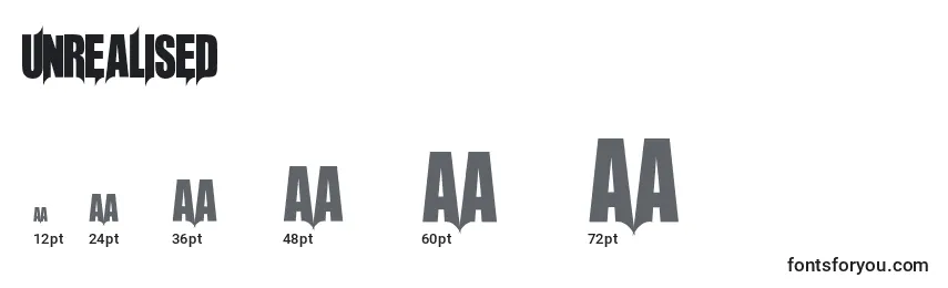 Unrealised Font Sizes