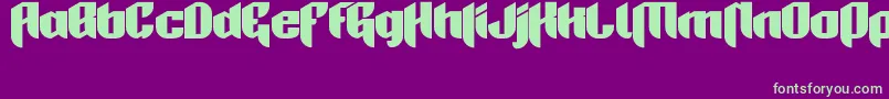 Conflictivo Font – Green Fonts on Purple Background