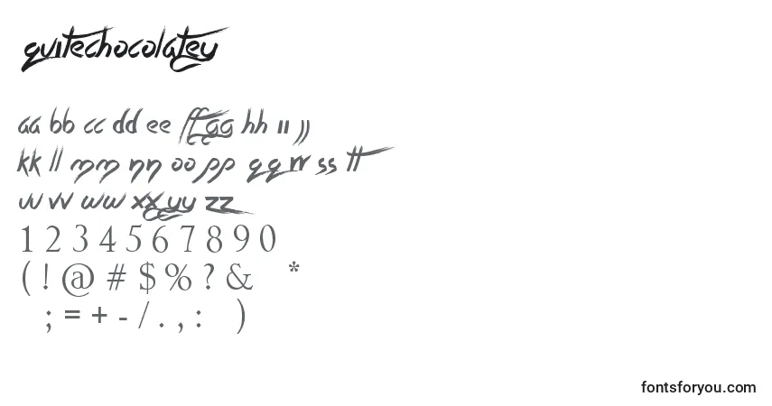 Шрифт QuiteChocolatey – алфавит, цифры, специальные символы