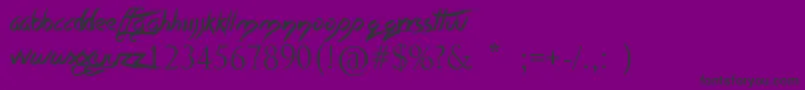 QuiteChocolatey-Schriftart – Schwarze Schriften auf violettem Hintergrund