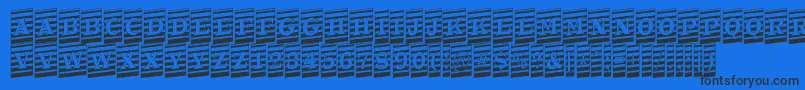 ATrianglercmmrup Font – Black Fonts on Blue Background