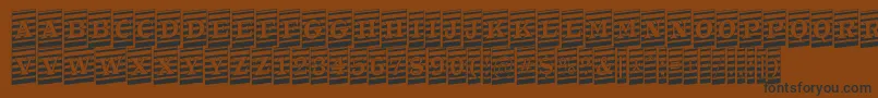 ATrianglercmmrup Font – Black Fonts on Brown Background