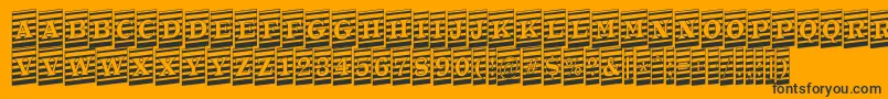 ATrianglercmmrup Font – Black Fonts on Orange Background