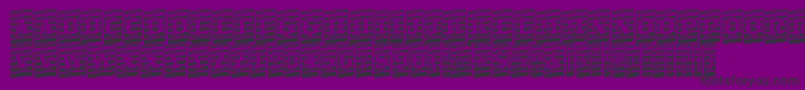ATrianglercmmrup-Schriftart – Schwarze Schriften auf violettem Hintergrund