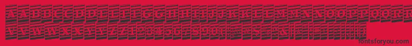 ATrianglercmmrup Font – Black Fonts on Red Background