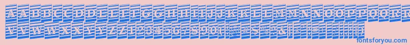 Шрифт ATrianglercmmrup – синие шрифты на розовом фоне