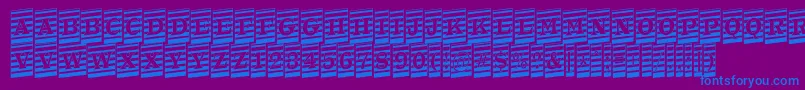 フォントATrianglercmmrup – 紫色の背景に青い文字