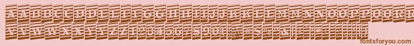 ATrianglercmmrup-Schriftart – Braune Schriften auf rosa Hintergrund