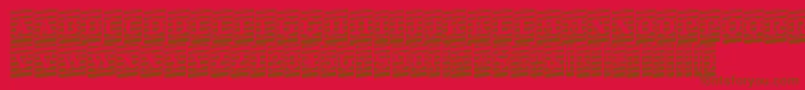 ATrianglercmmrup-Schriftart – Braune Schriften auf rotem Hintergrund