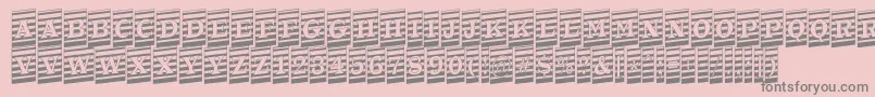 ATrianglercmmrup-Schriftart – Graue Schriften auf rosa Hintergrund