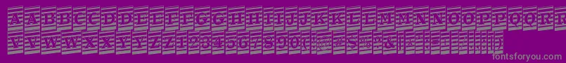 ATrianglercmmrup-Schriftart – Graue Schriften auf violettem Hintergrund
