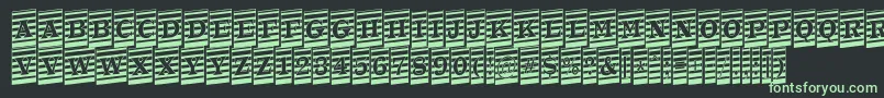 ATrianglercmmrup-fontti – vihreät fontit mustalla taustalla