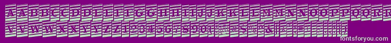ATrianglercmmrup Font – Green Fonts on Purple Background