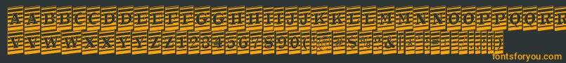 Шрифт ATrianglercmmrup – оранжевые шрифты на чёрном фоне