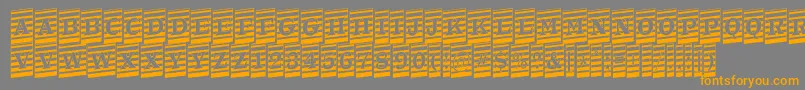 ATrianglercmmrup-Schriftart – Orangefarbene Schriften auf grauem Hintergrund