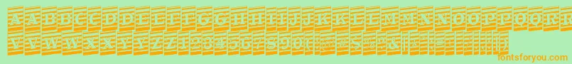 ATrianglercmmrup Font – Orange Fonts on Green Background