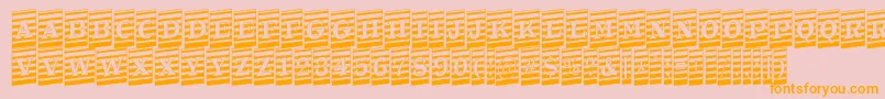 ATrianglercmmrup-Schriftart – Orangefarbene Schriften auf rosa Hintergrund
