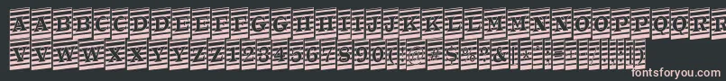 フォントATrianglercmmrup – 黒い背景にピンクのフォント