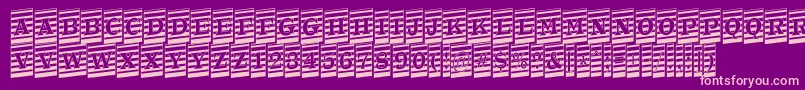 ATrianglercmmrup-Schriftart – Rosa Schriften auf violettem Hintergrund