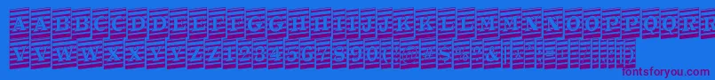 Шрифт ATrianglercmmrup – фиолетовые шрифты на синем фоне