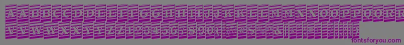 ATrianglercmmrup-fontti – violetit fontit harmaalla taustalla