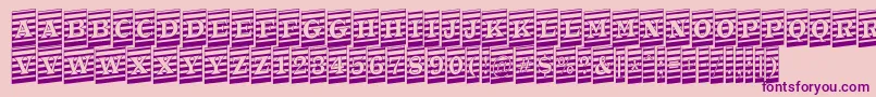 ATrianglercmmrup Font – Purple Fonts on Pink Background