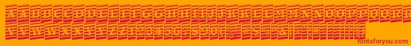 ATrianglercmmrup Font – Red Fonts on Orange Background