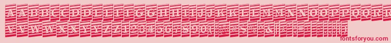 フォントATrianglercmmrup – ピンクの背景に赤い文字