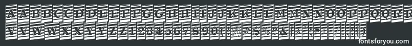 Шрифт ATrianglercmmrup – белые шрифты на чёрном фоне
