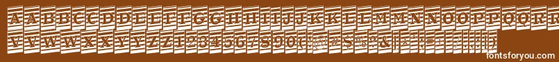 Шрифт ATrianglercmmrup – белые шрифты на коричневом фоне
