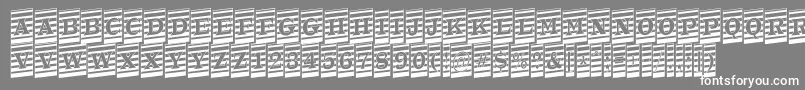 ATrianglercmmrup-Schriftart – Weiße Schriften auf grauem Hintergrund