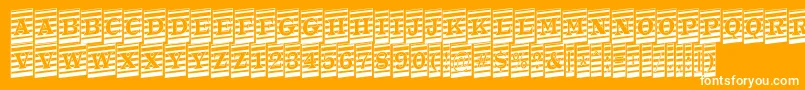 Шрифт ATrianglercmmrup – белые шрифты на оранжевом фоне