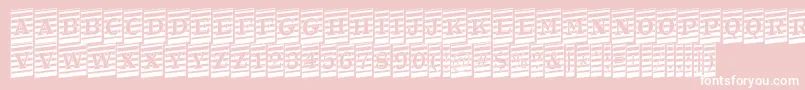 ATrianglercmmrup-Schriftart – Weiße Schriften auf rosa Hintergrund
