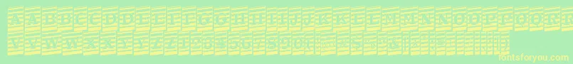 ATrianglercmmrup-fontti – keltaiset fontit vihreällä taustalla