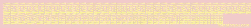 Шрифт ATrianglercmmrup – жёлтые шрифты на розовом фоне