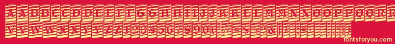 ATrianglercmmrup-fontti – keltaiset fontit punaisella taustalla