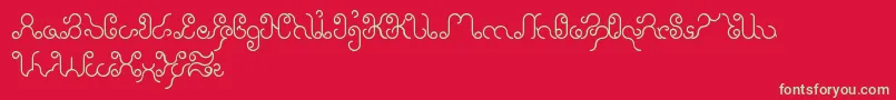 EtherealSky-Schriftart – Grüne Schriften auf rotem Hintergrund