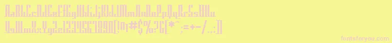 SfAmericanaDreamsUpright Font – Pink Fonts on Yellow Background