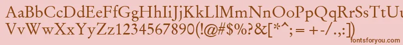 Garyowen Font – Brown Fonts on Pink Background