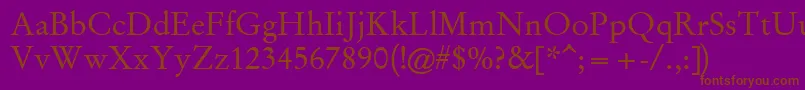 Garyowen Font – Brown Fonts on Purple Background