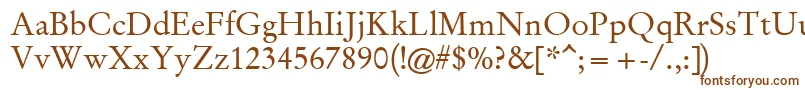 Garyowen-fontti – ruskeat fontit valkoisella taustalla