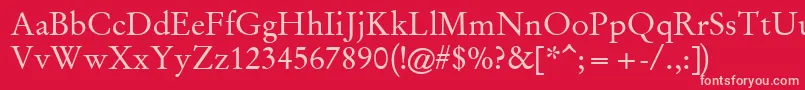 Garyowen Font – Pink Fonts on Red Background