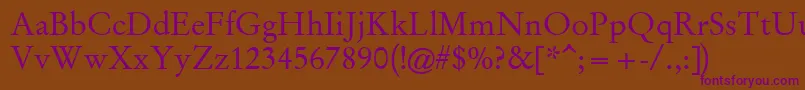 Garyowen Font – Purple Fonts on Brown Background