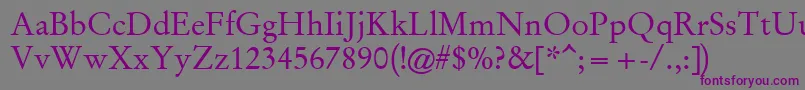 Garyowen Font – Purple Fonts on Gray Background