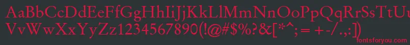 Garyowen Font – Red Fonts on Black Background